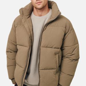 Men's Waterproof Reversible Puffer Jacket with 100% Polyester Shell and Custom