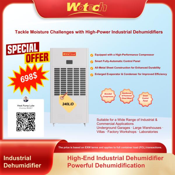 Quality Limited Special Offer for 240L / Day Industrial Dehumidifier For Large Spaces Low Noise Continuous Drain For Factory / Labs Room for sale