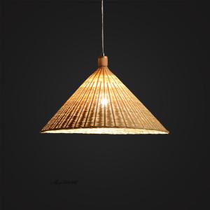 New Chinese Style Bamboo Pendant Lights Traditional Hand-made Bamboo cone lamp