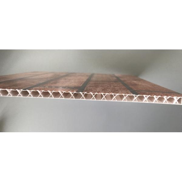 Brick Decorative Plastic Wall Panels Hot Stamping X Hollow Core Structure