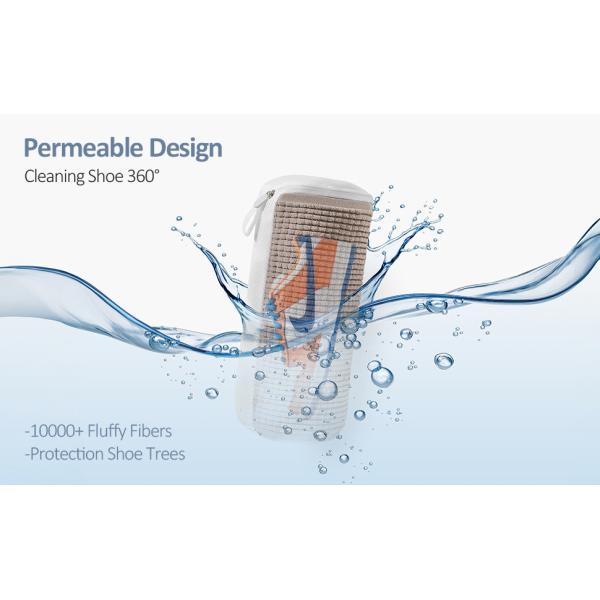 CROSS-BORDER PLUSH SHOE WASH BAG WITH FLEECE-LINED SHOE WASH BAG SHOE WASH BAG FOR LAZY PEOPLE PORTABLE SHOE WASH BAG