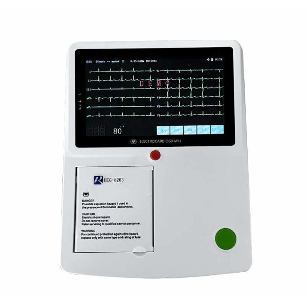 Quality 12 Channels Digital ECG Machine High Resolusion With Limb Electrodes Touch Screen for sale