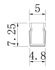 A220T Ultra-thin Recessed Strip Light Aluminum Silicone CRI>90 3000/4000/6500k DC12V 6W/M 2010beads/192PCS/M Cable Length 1500mm
