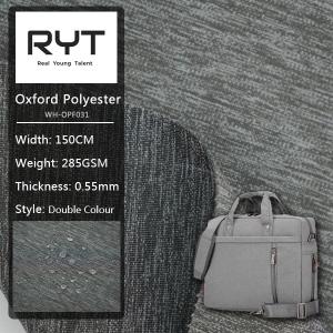 PU Waterproof Oxford Polyester Fabric Double Colour Plain Surface