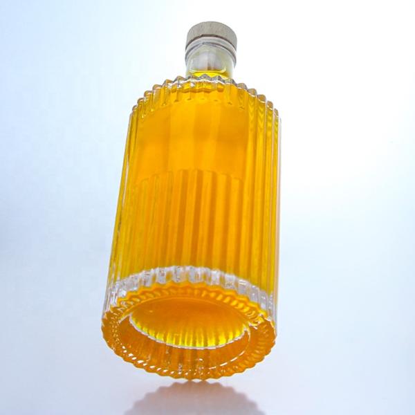 500ml 750ml 1000ml Transparent Empty Glass Bottle for Vodka Gin Rum Whisky Brandy