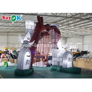 Durable 5*4m Inflatable Holiday Decorations Halloween Entrance Archway With LED