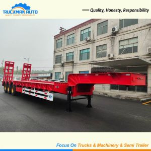 3 Axle 60 Tons Lowbed Semi Trailer For South Sudan