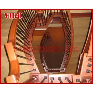 Wrought Iron Staircase VK108S Wrought Iron Handrail Tread Beech,Railing tempered