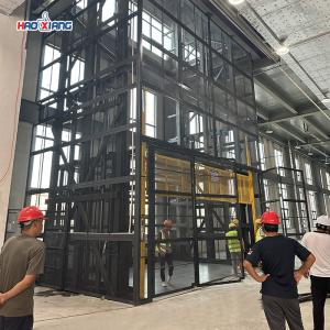 Guide Rail Lift Platform Guide Rail Freight Elevator For Warehouse Logistics
