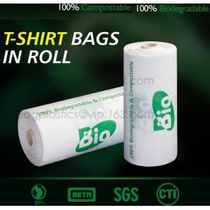 Cornstarch 100% Biodegradable Compostable Shopping Bag On Roll, Compostable 100%