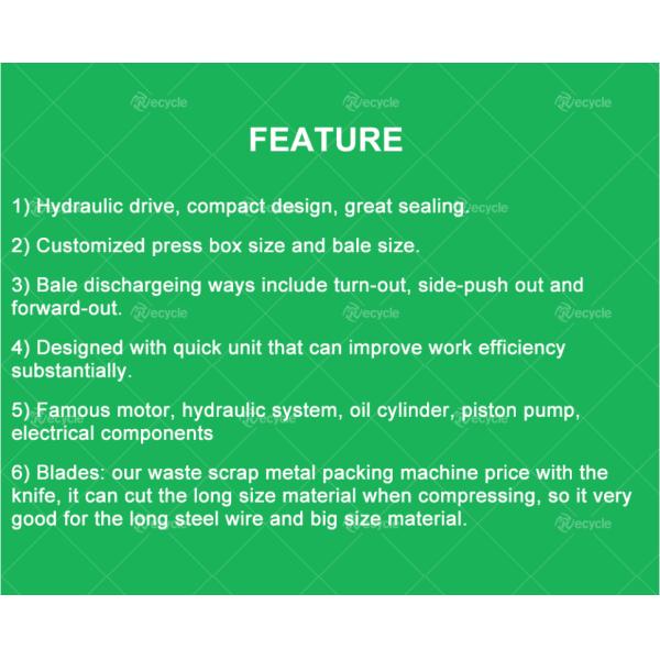 Automatic Horizontal Baler Machine Scrap Metal Compressing Machine