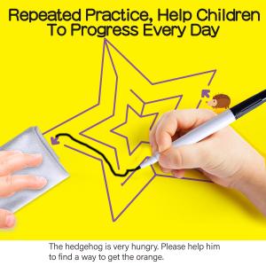 Wipe Clean Brain Game Cards Rubber Magnet Material