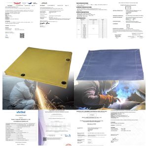 Wholesale Double Side PU 17 Oz 16 Mil Welding Blanket Fireproof Thermal Resistant Mat from china suppliers