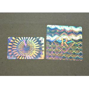 Polyester Film Holographic Security Stickers With Rainbow Flower Effect