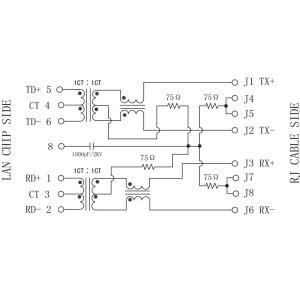 6605760-3 | LPJ16264DNL RJ45 Modular Jack , 10/100Base Ethernet
