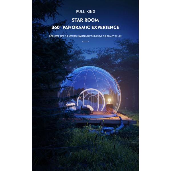Outdoor Camping Hotel Tent with Aluminum Structure and Transparent Spherical Design