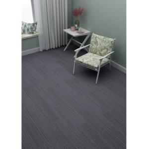 Dark Grey Carpet Vinyl Flooring Waterproof 4mm Click Stone Plastic Composite For
