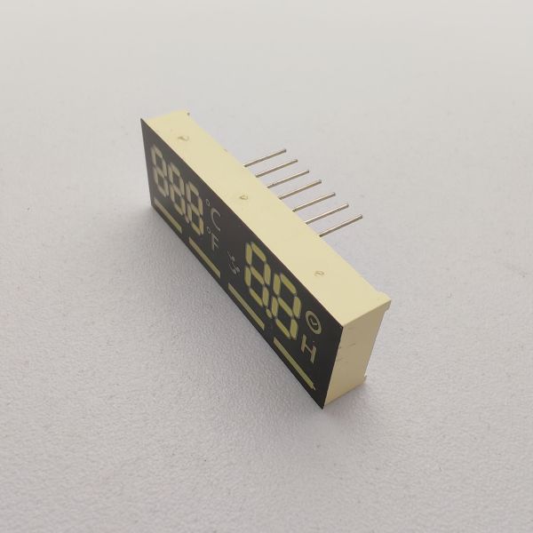 Ultra White/Red 7 Segment LED Clock Display Module for Automotive Time/ Temperature Indicator
