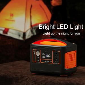 Rechargeable Portable Power Stations 600W LiFePO4 Type C With Light