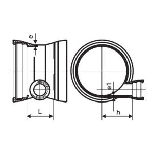 Anti Corrosion Ductile Iron Fittings All Socket Level Invert Tee AWWW C153