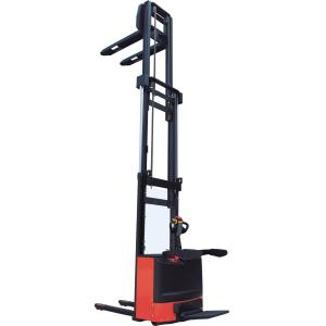 Wholesale 3 Stage Standing on Mast Electric Stacker 1.6ton load mast extender up to 5.5m from china suppliers
