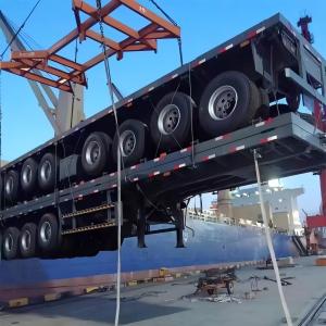CIMC steel or iron material Used 2 3 4 Axles 60 Tons 80 Ton Flatbed Semi Truck
