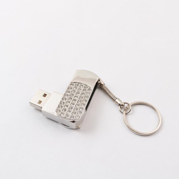 PCBA 2.0 And 3.0 Crystal USB Flash Drive Silver Shiny Fast Speed