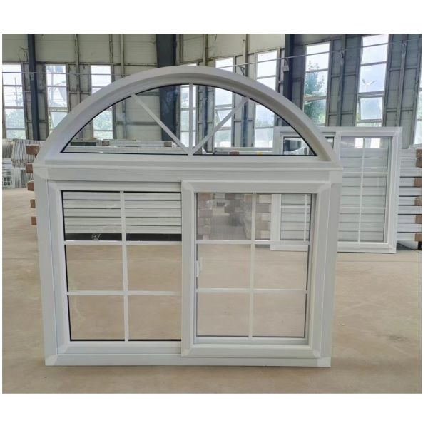 Soundproof Windproof Hurricane Impact Glass PVC UPVC windows Single Double Glazed Vinyl Sliding PVC Windows with Mosquito Net