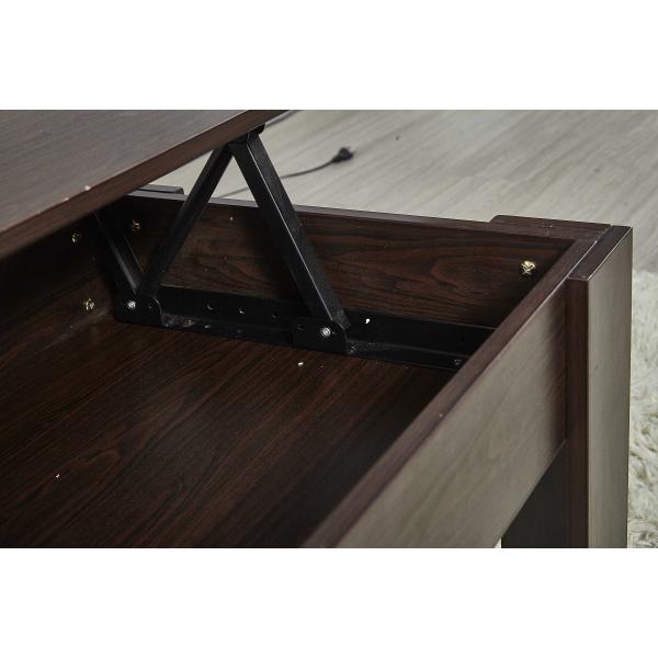 square Dark Brown 15KG Solid Wood Coffee Tables