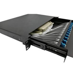 Sliding Fiber Optic Patch Panel 12 Port Rack Mounted 1U 19 Inch