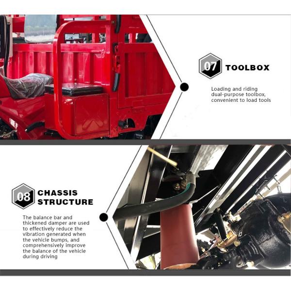 200cc Gasoline Cargo Tricycle with 5.0 Inch Wheels and 500kg Load Capacity Your Choice