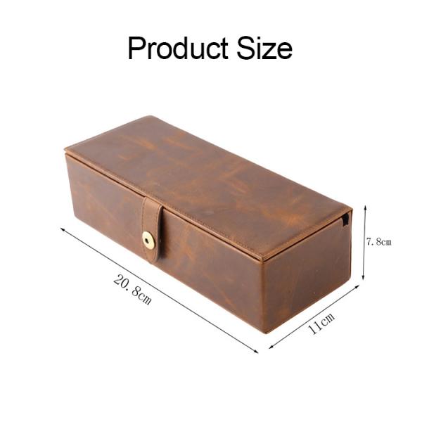3 Slots Luxury Double Open Watch Box Case Cow Leather Watch Travel Case Storage Organizer Box
