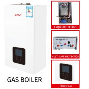 China Hot Water Gas Wall Hung Boiler White  Shell Top Component  Copper Heat Exchanger Dual Function on sale