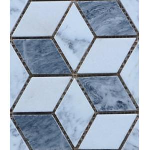 Cubic Shaped External Garden Mosaic Tiles Border Mosaic Path Tiles For Kitchen