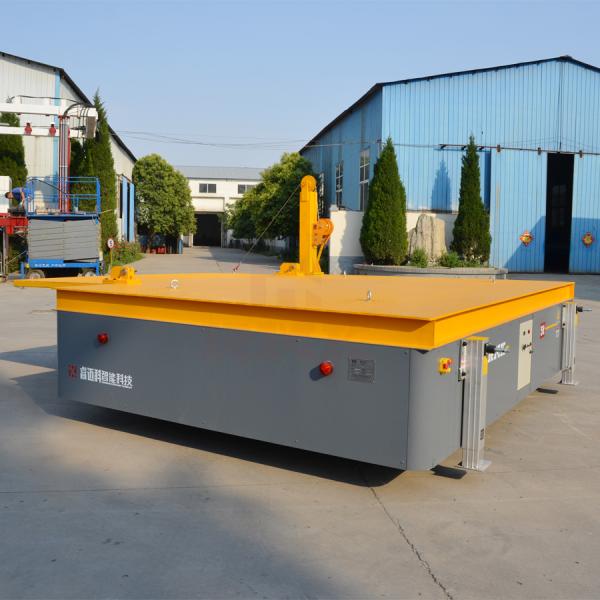 Heavy Duty Steerable Electric Flat Car , 5T Material Handling Trolley Stepless Speed