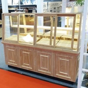 Customized Bakery Glass Display Case High Temperature Resistance With Led