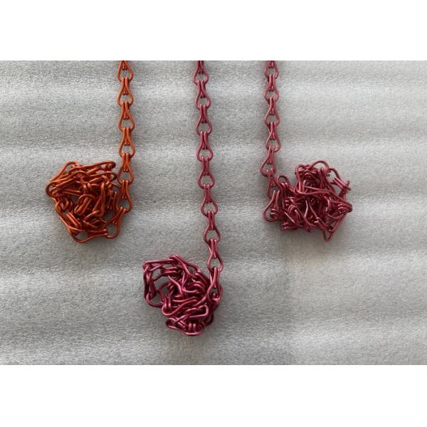 2.0mm Wire diameter Red Color Aluminum Chain Metal Curtains for Hotel decoration
