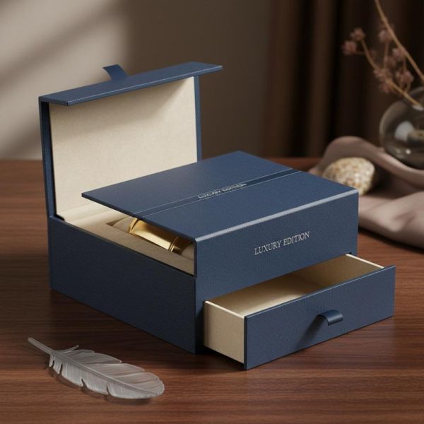 Paper Material Rigid Packaging Box Featuring Glossy Surfacefinish and Acceptable Customers Logo Ideal for Luxury Product Packaging