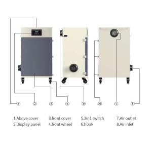 Willdone 2KW Mobile HEPA CO2 Laser Cutting Dust Collector