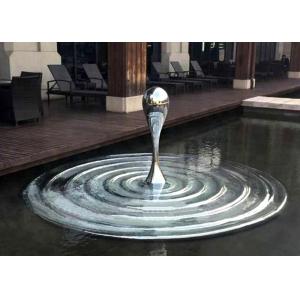 China Custom Size Art Modern Stainless Steel Sculpture Water Drop For Water Pool on sale