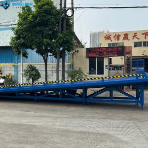 10t CE /ISO Blue Portable Container Loading Unloading Hydraulic Mobile Yard Ramp
