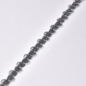 20KJ68 1.5cm Metallic Crochet Gimp Braid Trim