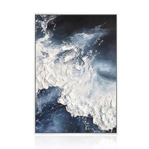 Customized Size Accepted Large Canvas Hand Painted Oil Painting of Gold Foil