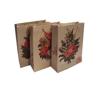 Custom Logo Printing Gift Paper Bags With Handles Simple Modern Style