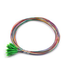 LC APC 12 Cores Fiber Optic Pigtail With High Precision Ceramic Ferrule