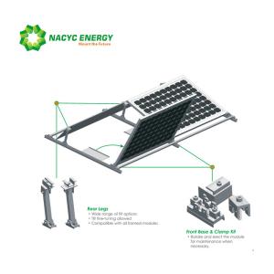Rotate Maintenance Flat Roof Solar Mounting System Solar Rooftop Racking Systems