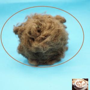 Virgin Grade Regenerated Polyester Staple Fiber Coffee Color For Spinning