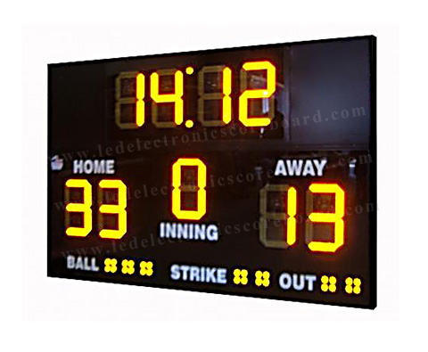 Athletic Digital Baseball Scoreboard , Baseball Electronic Scoreboard Outdoor Type