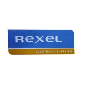 Buy cheap Durable Rexel Woven Labels, Clothing Iron On Label With Hot / Laser Cut Border from wholesalers