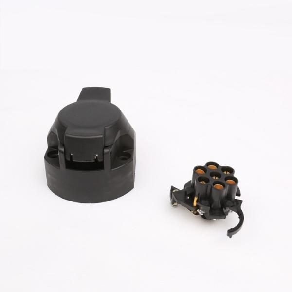 Black Trailer Plug Socket Trailer Parts Waterproof Long Maintenance